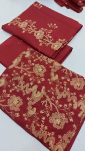 Karandi heavy embroidered dress – 01