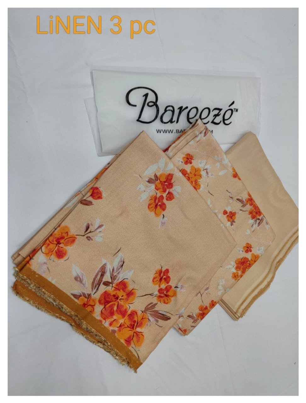 Bareeze – 08 skin linen with linen shawal – 2024