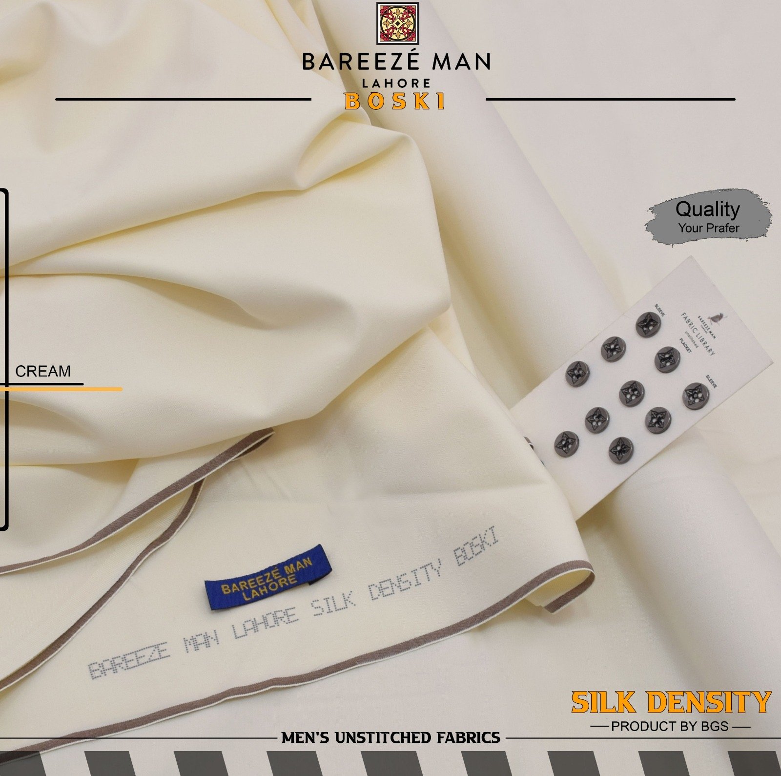 BAREEZE MAN-SILK DENSITY BOSKI-CREAME 14