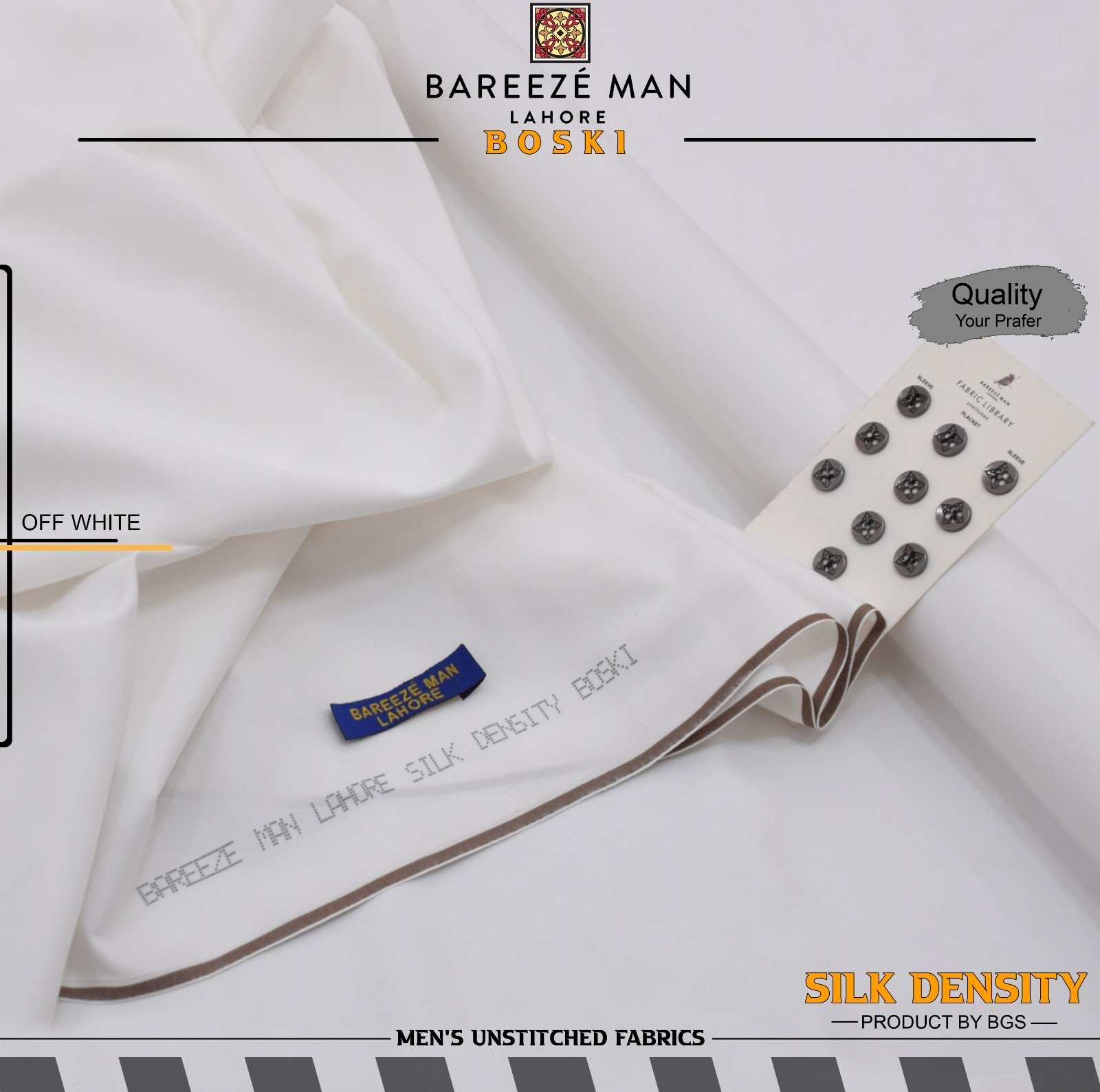 BAREEZE MAN-SILK DENSITY BOSKI-OFF WHITE 12