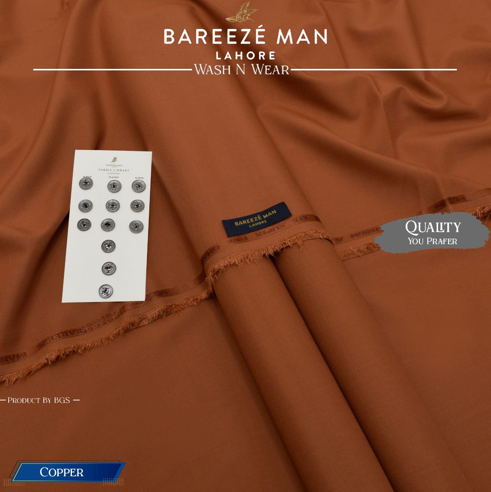 BAREEZE MAN-ZIRCON-COPPER 18