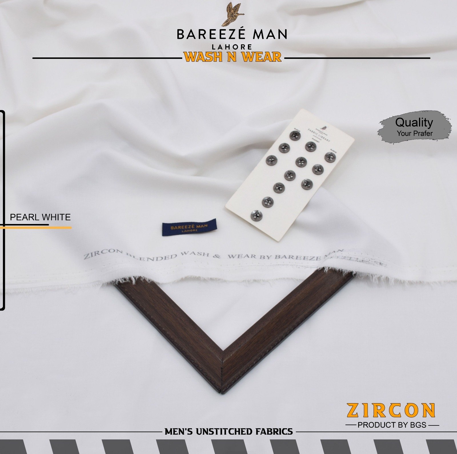 BAREEZE MAN-ZIRCON-PEARL WHITE 09
